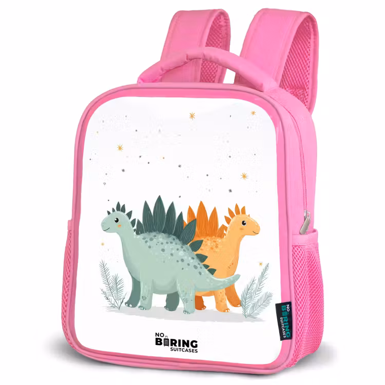 Kinderrucksack - Rosa - Dinos - Tiere - Sterne — 4