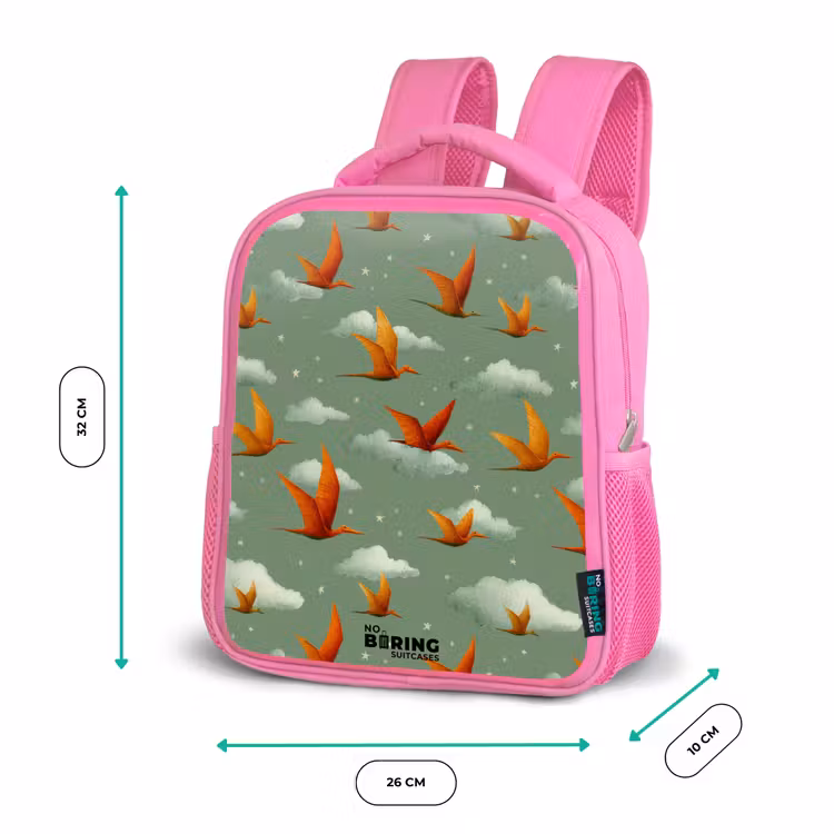 Kinderrucksack - Rosa - Muster - Dino - Flugsaurier — 2