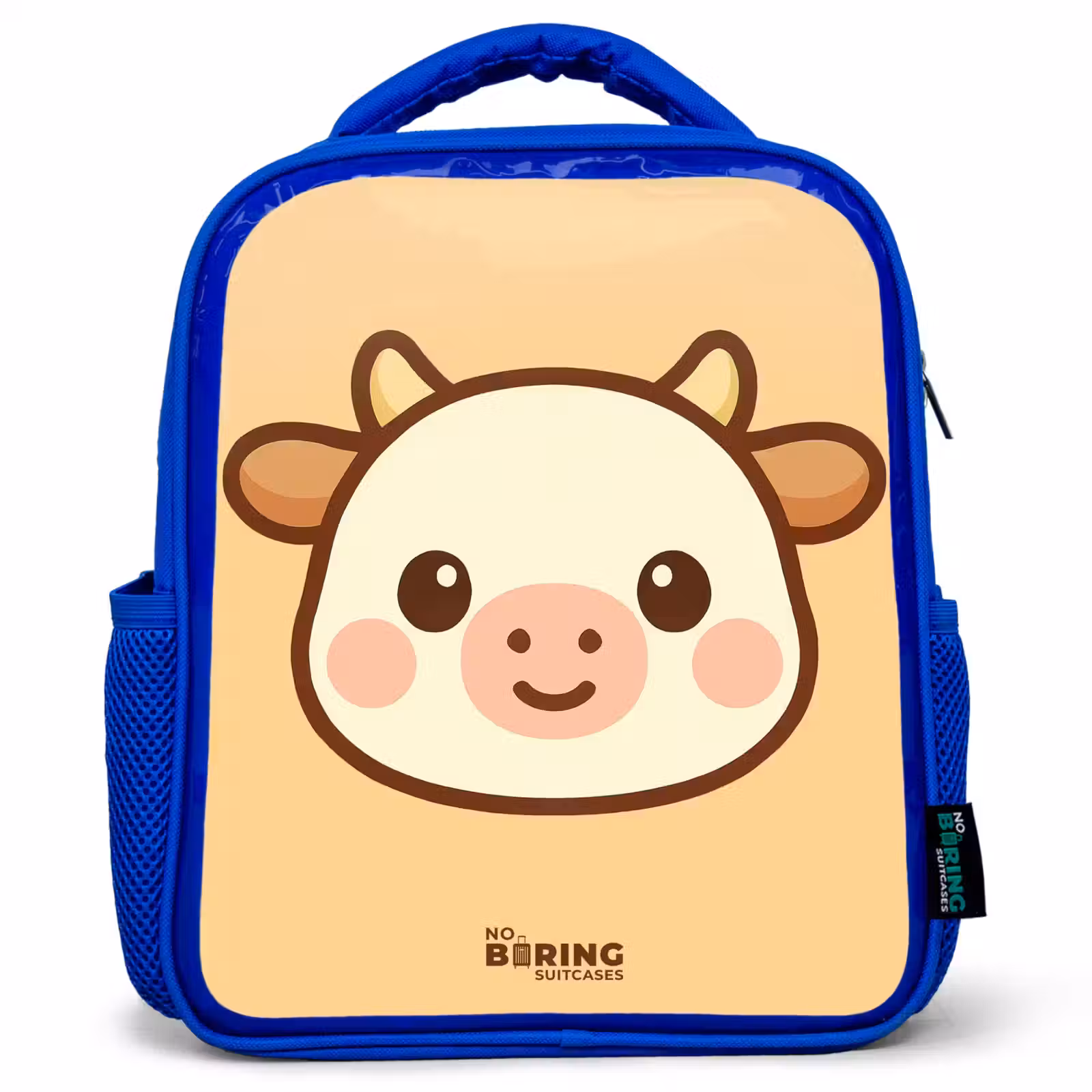 Kinderrucksack - Blau - Kawai - Kuh - Braun — 1