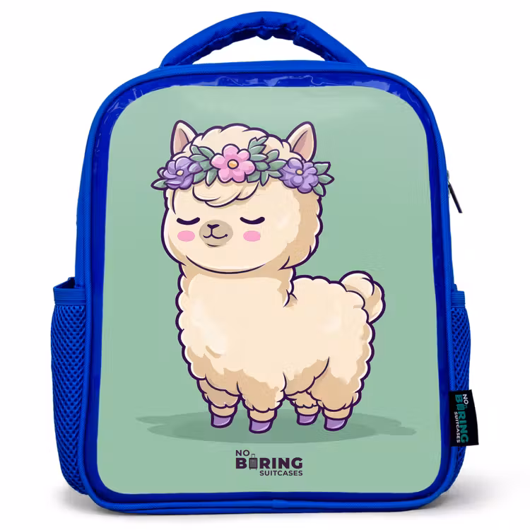 Kinderrucksack - Blau - Kawai - Alpaka - Grün — 1