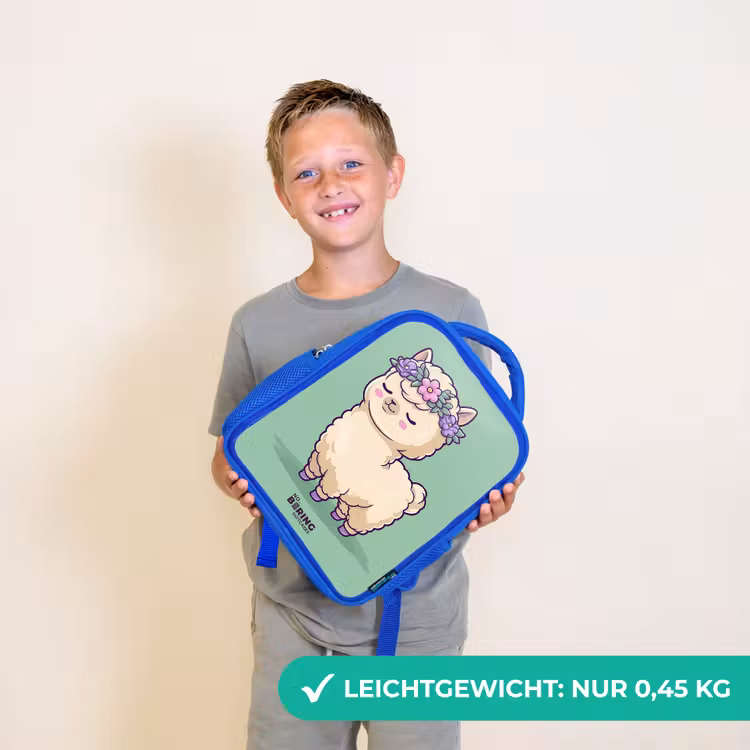 Kinderrucksack - Blau - Kawai - Alpaka - Grün — 4