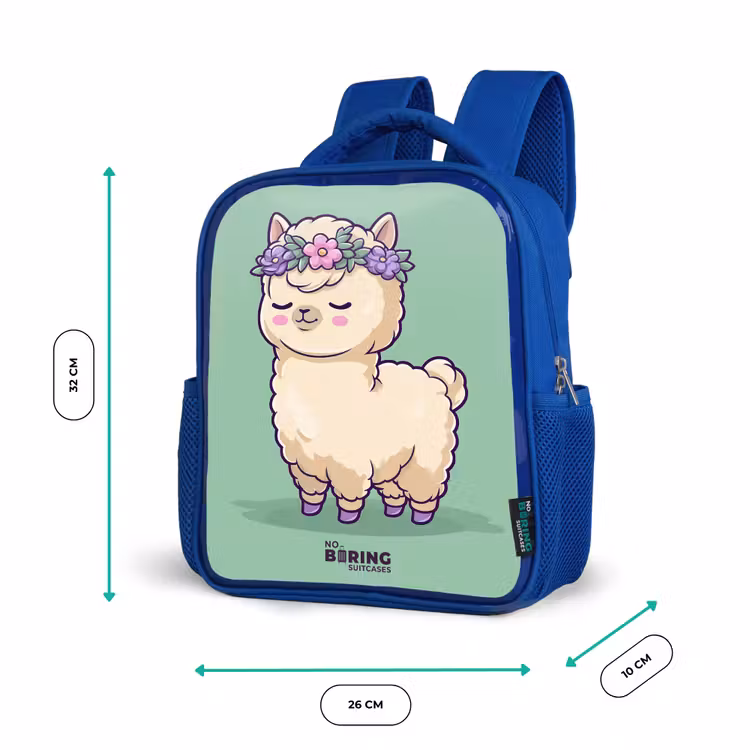 Kinderrucksack - Blau - Kawai - Alpaka - Grün — 6