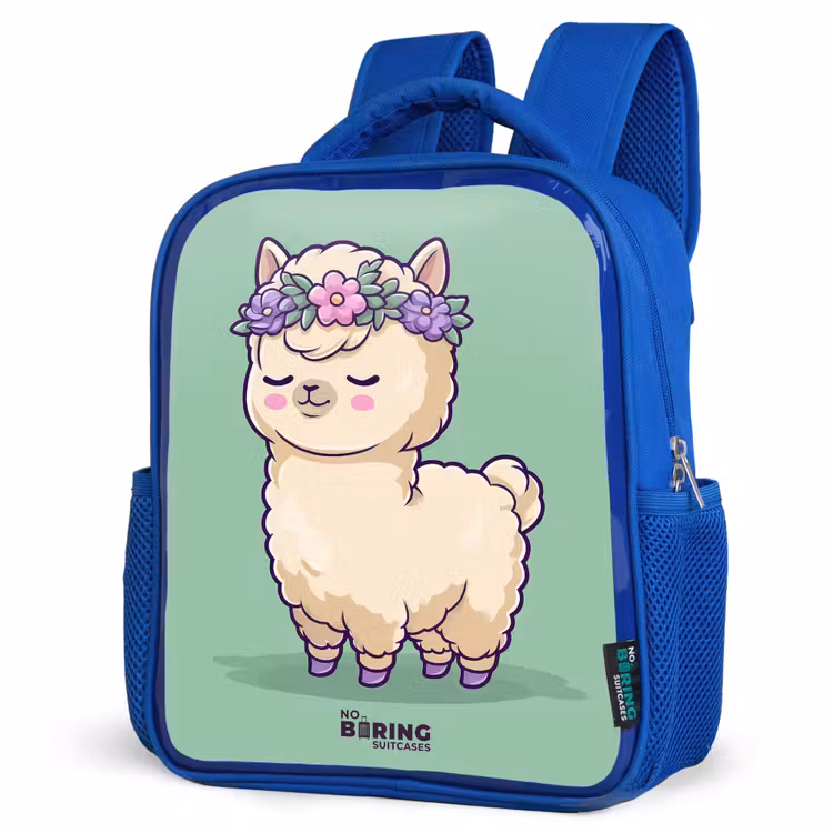 Kinderrucksack - Blau - Kawai - Alpaka - Grün — 7