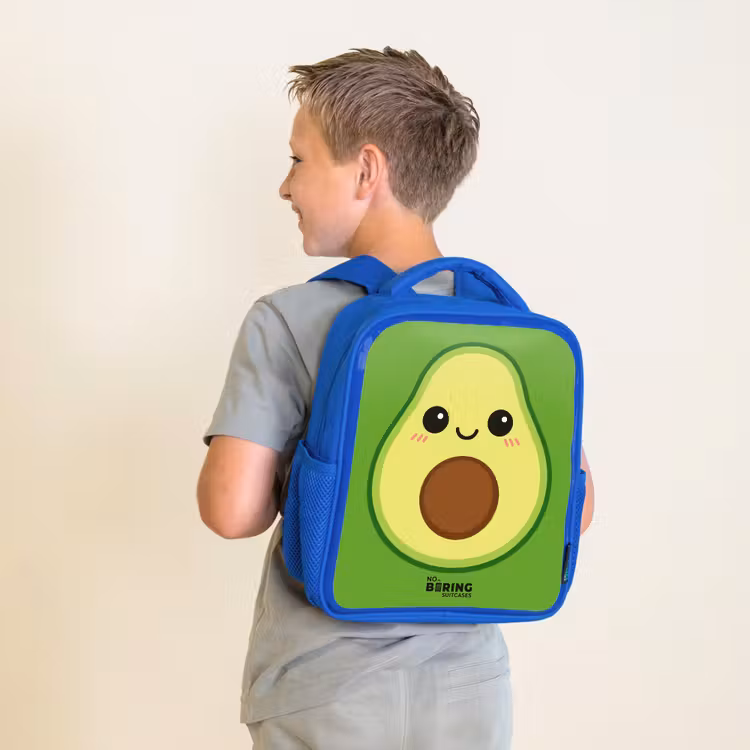Kinderrucksack - Blau - Kawai - Avocado - Grün — 2