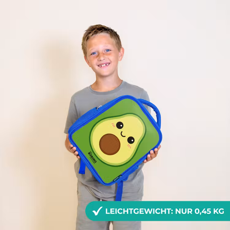 Kinderrucksack - Blau - Kawai - Avocado - Grün — 4