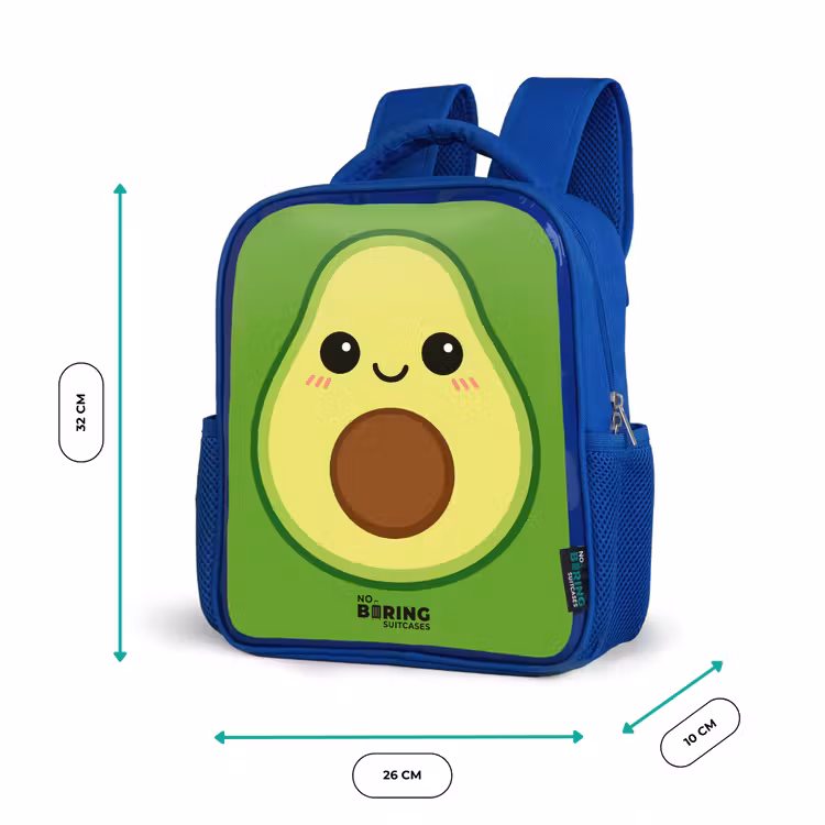 Kinderrucksack - Blau - Kawai - Avocado - Grün — 6