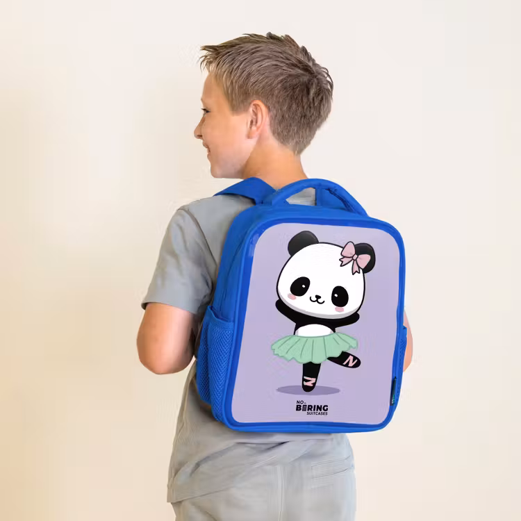 Kinderrucksack - Blau - Kawai - Ballett - Panda — 2