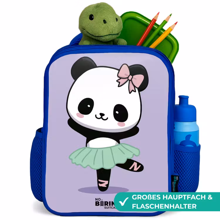 Kinderrucksack - Blau - Kawai - Ballett - Panda — 3