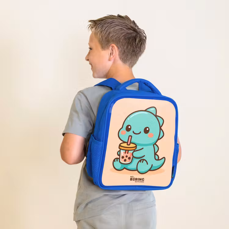 Kinderrucksack - Blau - Kawai - Dino - Bubbletea — 2