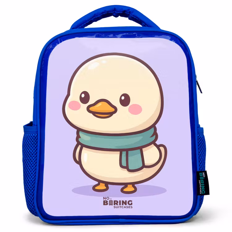 Kinderrucksack - Blau - Kawai - Ente - Halstuch — 1