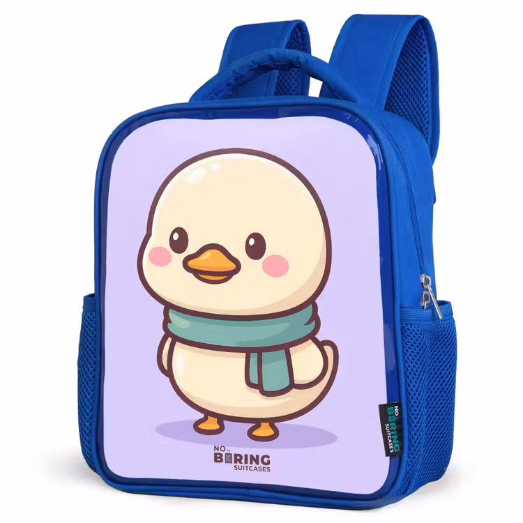 Kinderrucksack - Blau - Kawai - Ente - Halstuch — 7