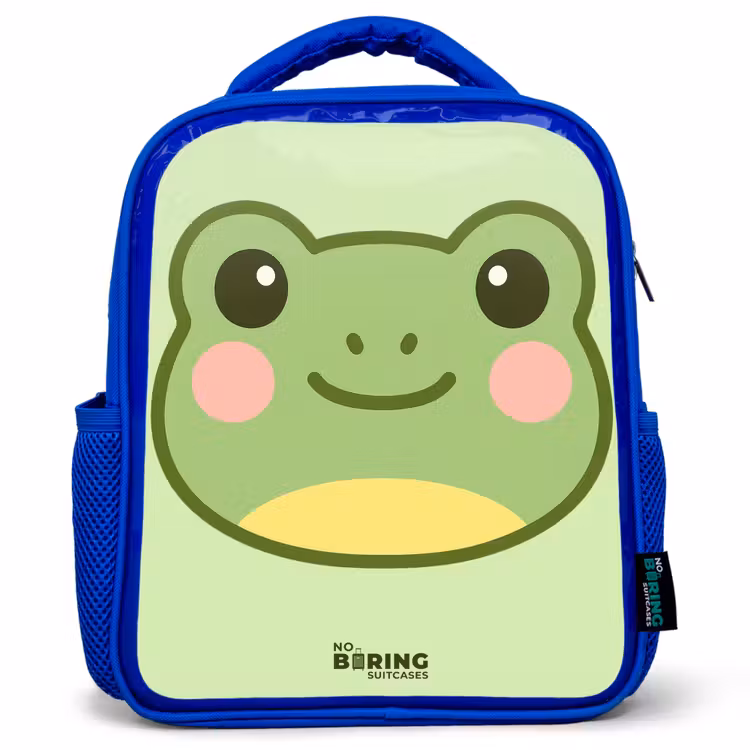 Kinderrucksack - Blau - Kawai - Frosch - Grün — 1