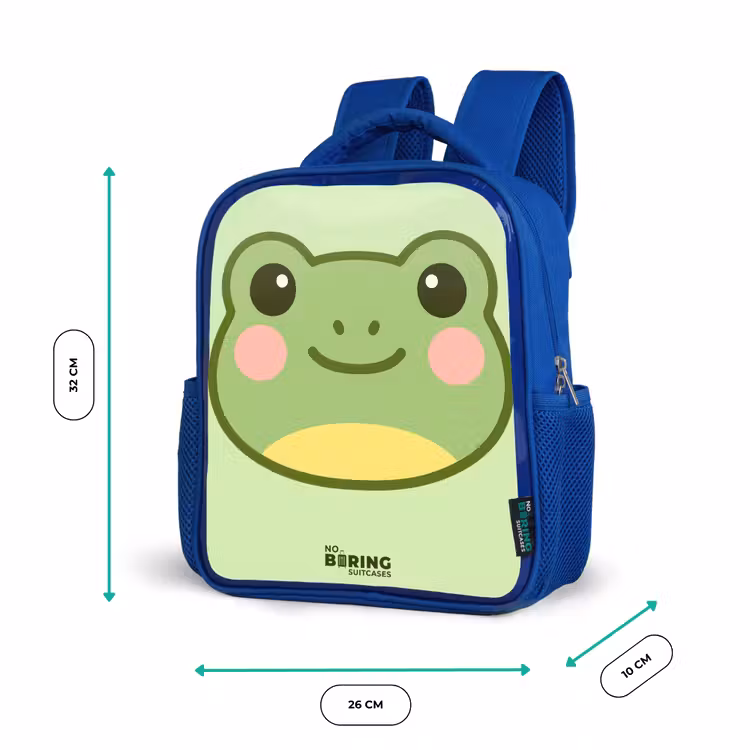 Kinderrucksack - Blau - Kawai - Frosch - Grün — 6