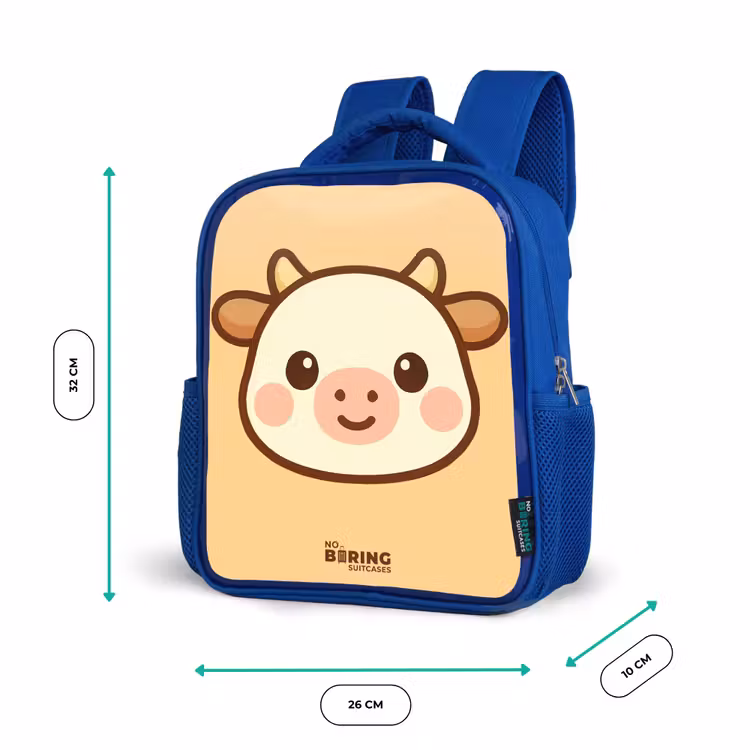 Kinderrucksack - Blau - Kawai - Kuh - Braun — 6