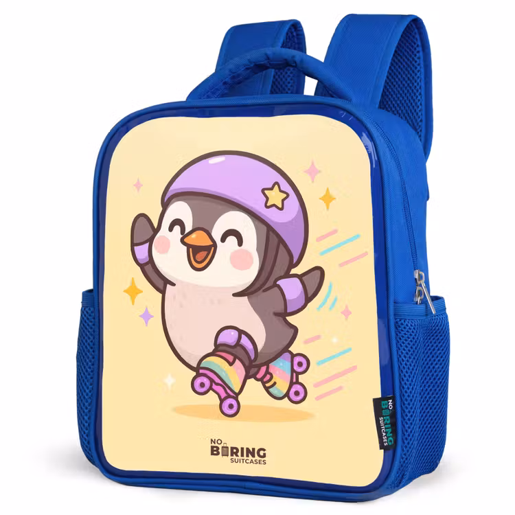Kinderrucksack - Blau - Kawai - Pinguin - Schlittschuhe — 7