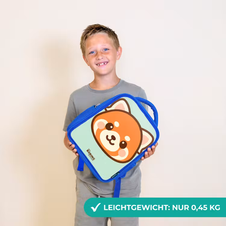 Kinderrucksack - Blau - Kawai - Roter Panda - Grün — 4
