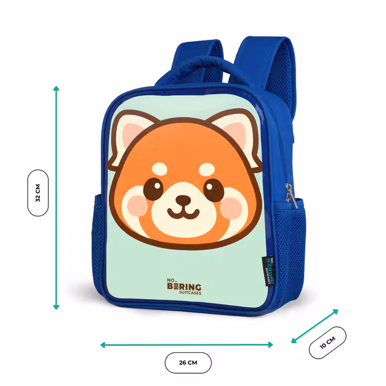 Kinderrucksack - Blau - Kawai - Roter Panda - Grün — 6