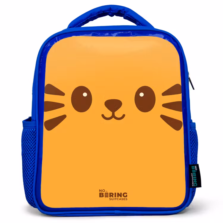 Kinderrucksack - Blau - Kawai - Tiger - Orange — 1