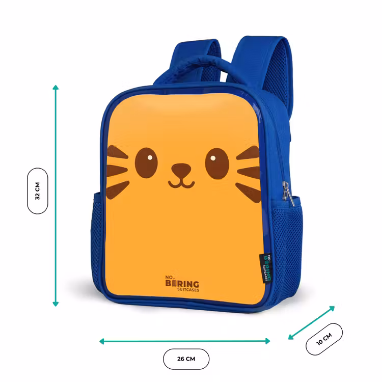 Kinderrucksack - Blau - Kawai - Tiger - Orange — 6
