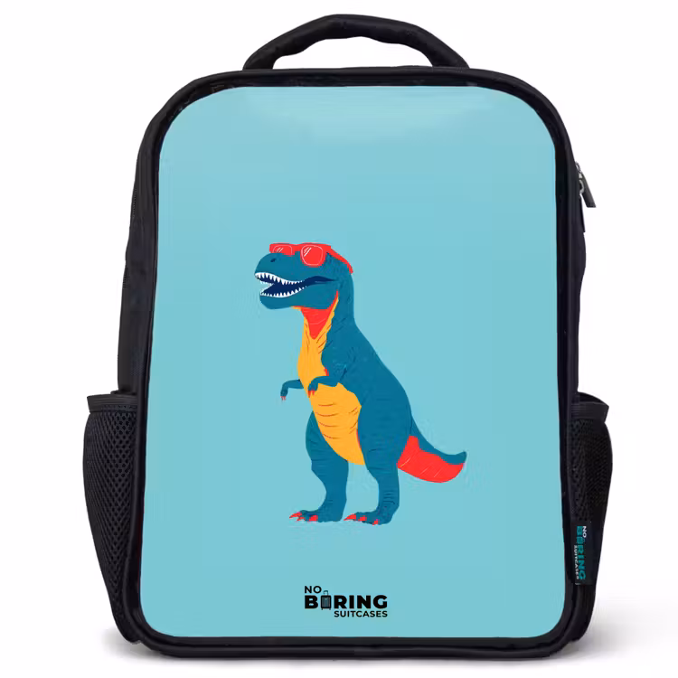 Kinderrucksack - Schwarz - Dino - Tier - Sonnenbrille — 1