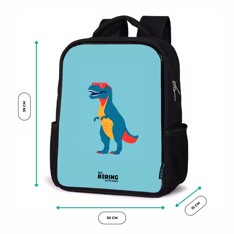 Kinderrucksack - Schwarz - Dino - Tier - Sonnenbrille — 6