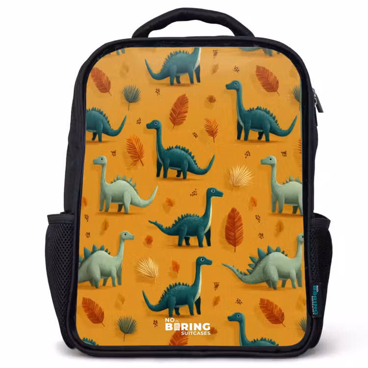 Kinderrucksack - Schwarz - Dino - Tiere - Muster — 1