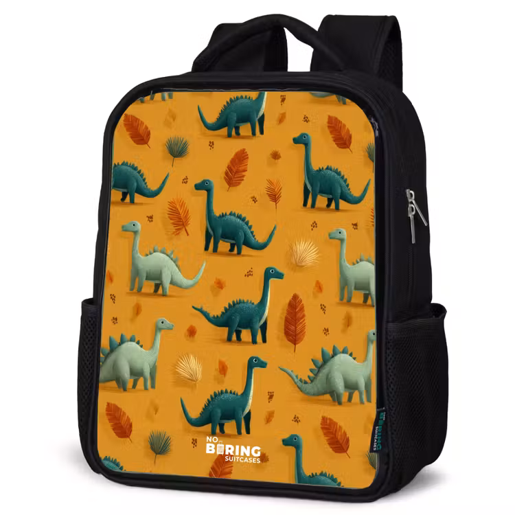 Kinderrucksack - Schwarz - Dino - Tiere - Muster — 4