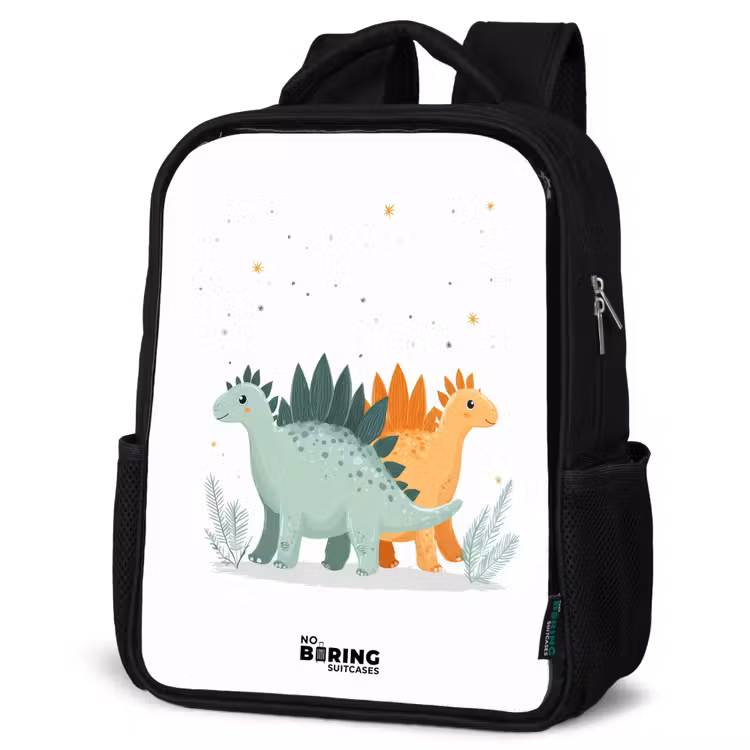 Kinderrucksack - Schwarz - Dinos - Tiere - Sterne — 4