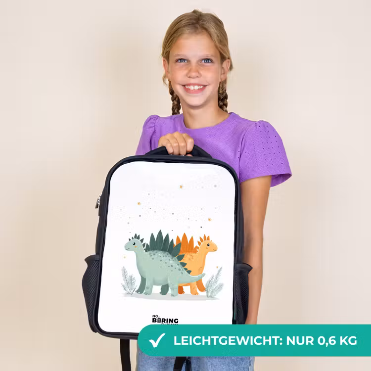 Kinderrucksack - Schwarz - Dinos - Tiere - Sterne — 7