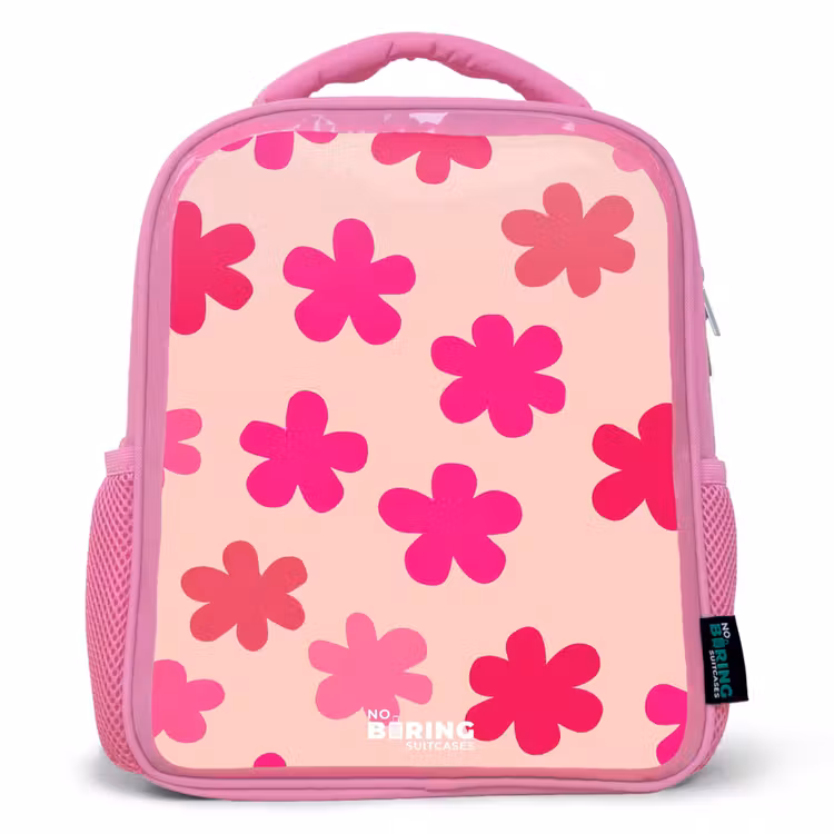 Kinderrucksack - Rosa - Rosa Blumen — 1