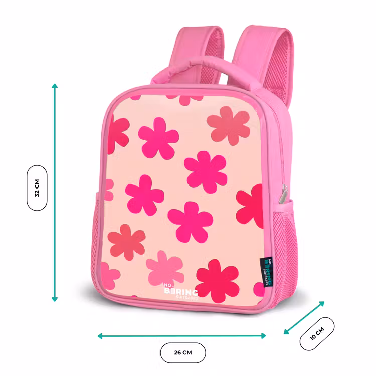 Kinderrucksack - Rosa - Rosa Blumen — 2