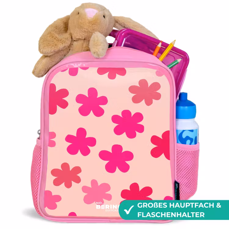 Kinderrucksack - Rosa - Rosa Blumen — 3