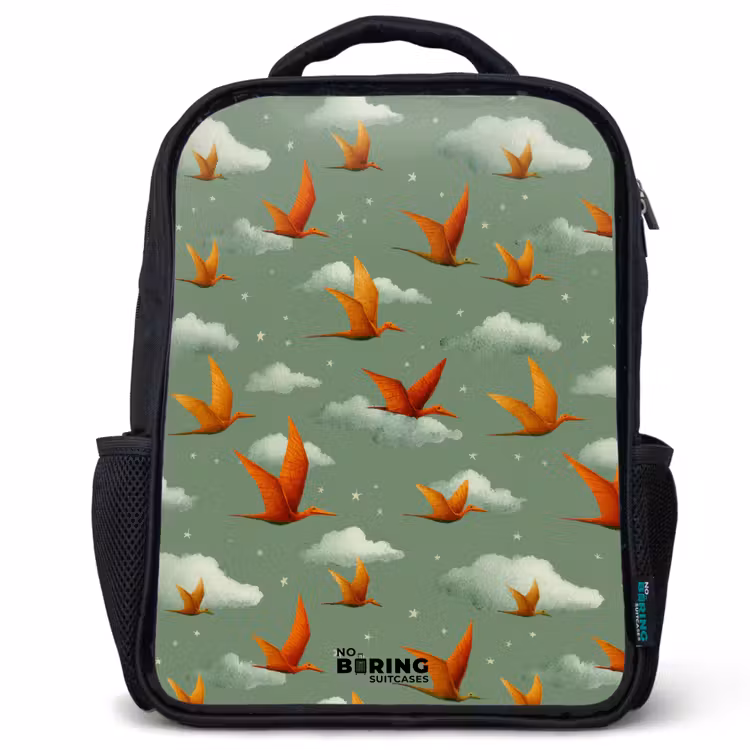 Kinderrucksack - Schwarz - Muster - Dino - Flugsaurier — 1