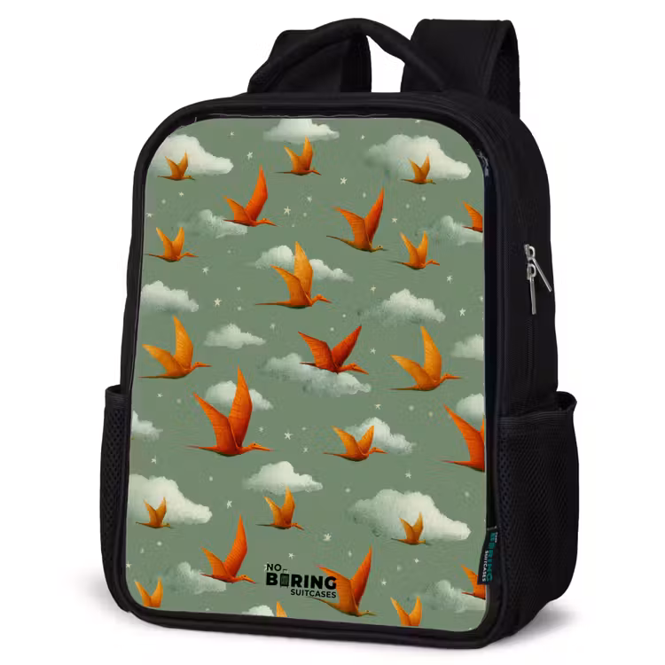 Kinderrucksack - Schwarz - Muster - Dino - Flugsaurier — 4