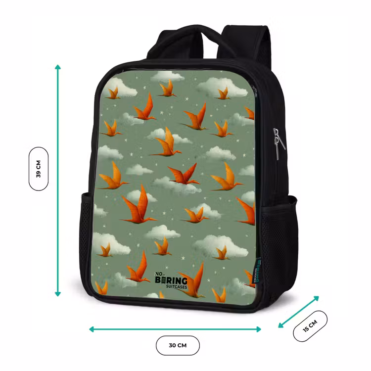 Kinderrucksack - Schwarz - Muster - Dino - Flugsaurier — 6