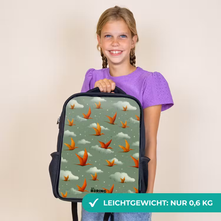 Kinderrucksack - Schwarz - Muster - Dino - Flugsaurier — 7