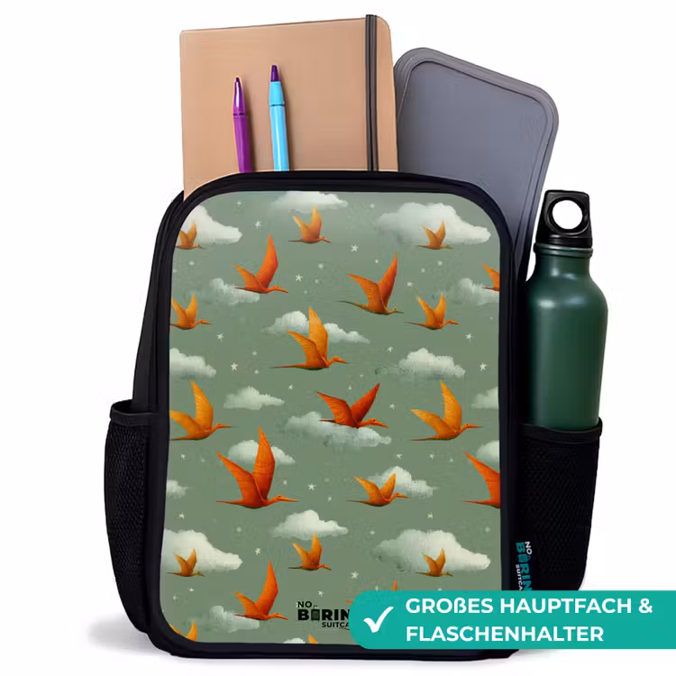 Kinderrucksack - Schwarz - Muster - Dino - Flugsaurier — 8