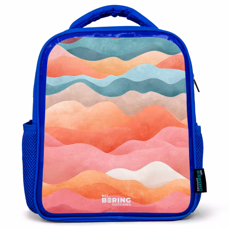 Kinderrucksack - Blau - Abstrakte Wellen — 1