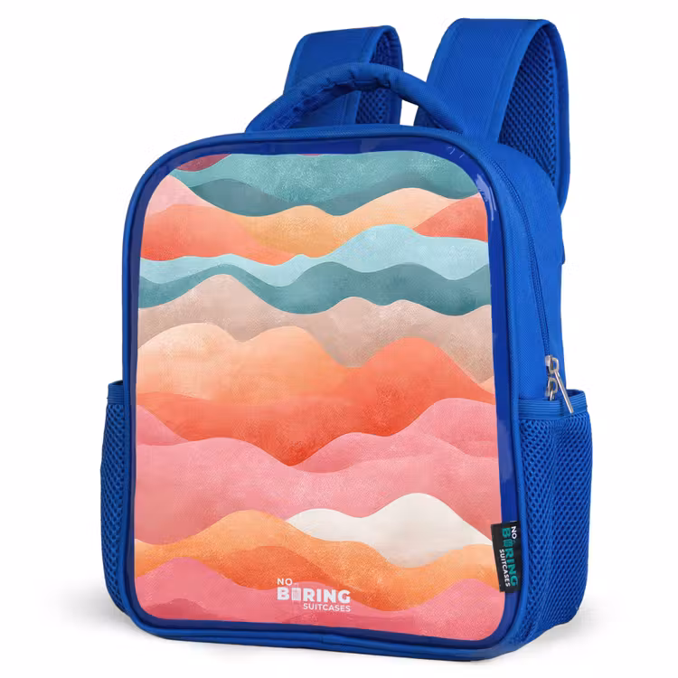 Kinderrucksack - Blau - Abstrakte Wellen — 7