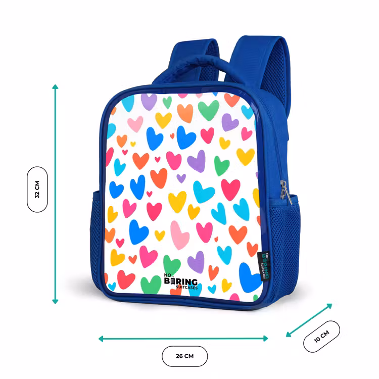 Kinderrucksack - Blau - Bunte Herzen — 6