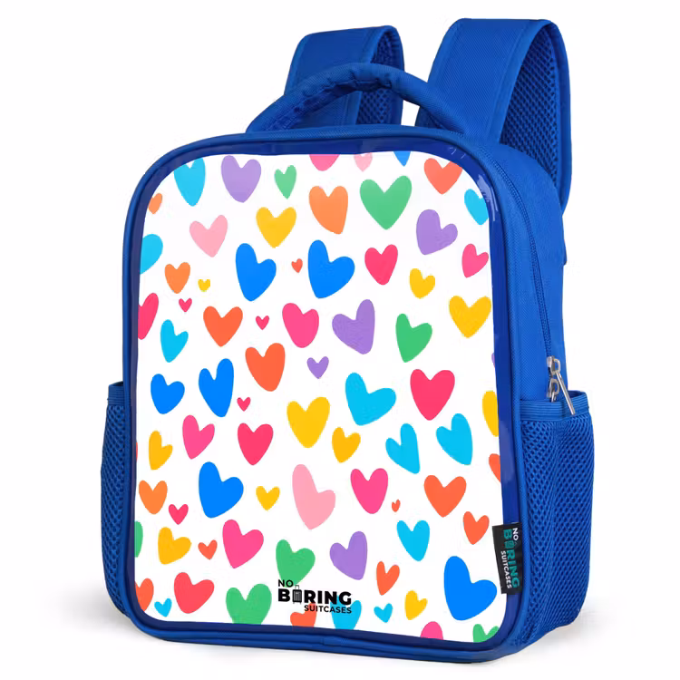 Kinderrucksack - Blau - Bunte Herzen — 7
