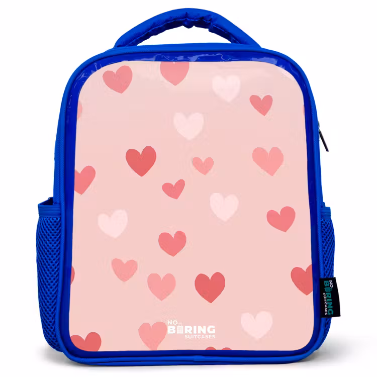 Kinderrucksack - Blau - Herzen — 1