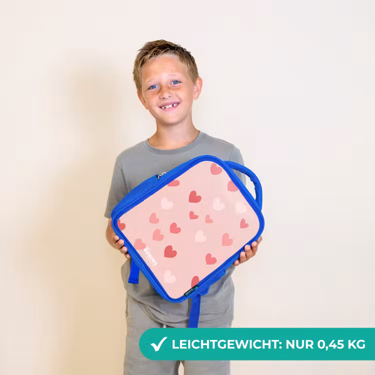 Kinderrucksack - Blau - Herzen — 4