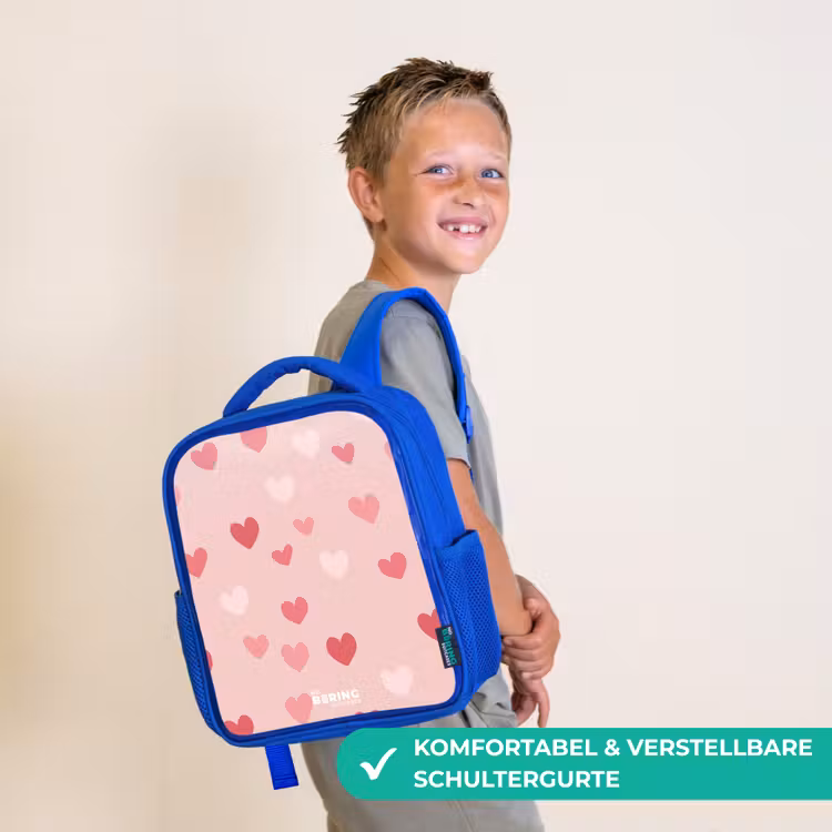 Kinderrucksack - Blau - Herzen — 5