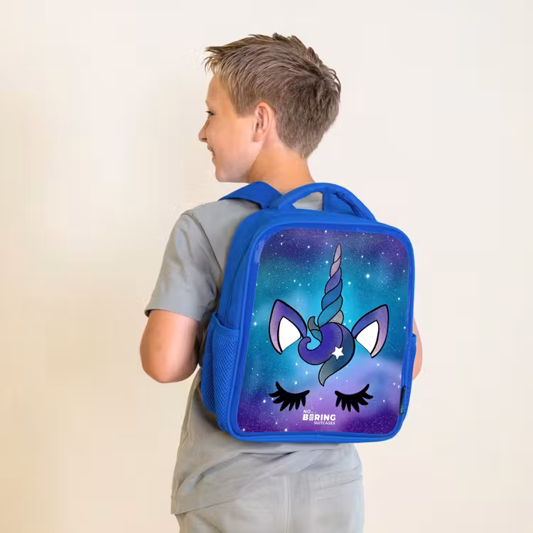 Kinderrucksack - Blau - Lila Einhorn — 2