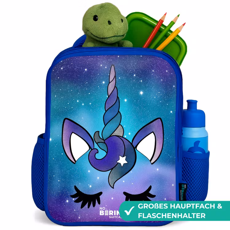 Kinderrucksack - Blau - Lila Einhorn — 3
