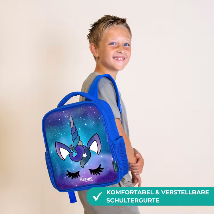 Kinderrucksack - Blau - Lila Einhorn — 5
