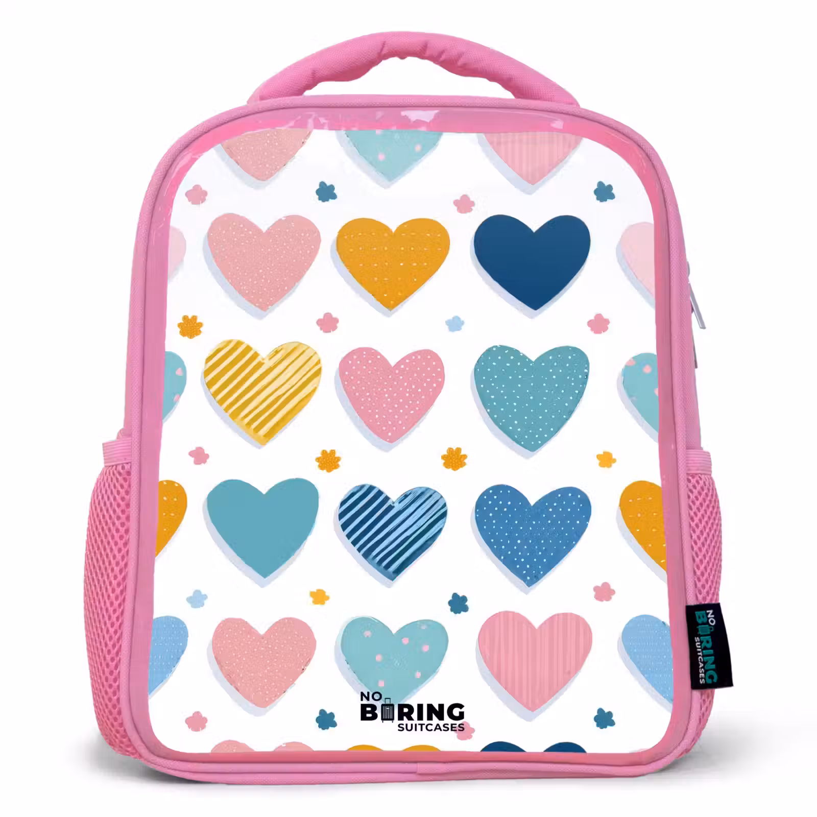 Kinderrucksack - Rosa - Herz-Muster — 1