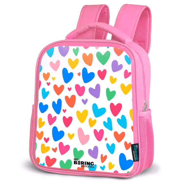 Kinderrucksack - Rosa - Bunte Herzen — 4