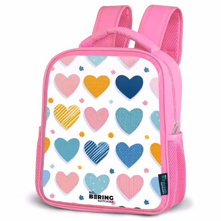 Kinderrucksack - Rosa - Herz-Muster — 4